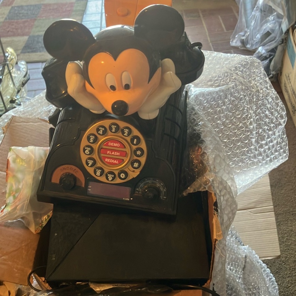 Mickey Mouse Telephone Collectors Item works great!